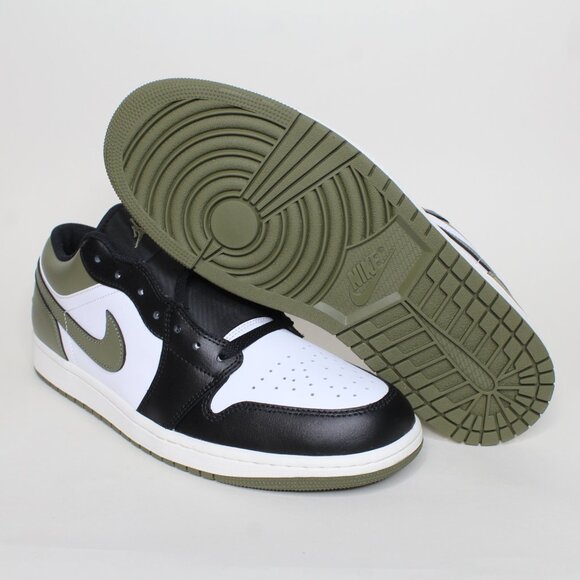 Air Jordan 1 Low Medium Olive / Black White 553558-092 Men's Shoes Size 11 New - Picture 6 of 7